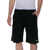 Bermuda Jeans Masculina Short Cargo De Elástico C 5 Bolsos