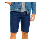 Bermuda Jeans Masculina Slim Com Lycra