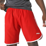 Bermuda Masculina Fila Reta Curve Letter Vermelha 11132