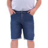 Bermuda Masculina Jeans Moletom Barra Virada Plus Size