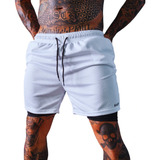 Bermuda Masculina Shorts 2 Em 1 Kaizen