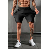Bermuda Masculina Slim Fit Esportiva Fitness Para Academia