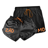 Bermuda Mauricinho Kit Casal 2 Shorts Tactel Praia Piscina
