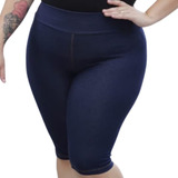 Bermuda Plus Size Cotton Jeans Modeladora