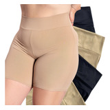 Bermuda Plus Size Short Segunda Pele Feminino Anágua
