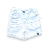 Bermuda Short Jeans Colorido Bebê Menino Branco 1 Á 12 Meses