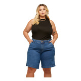 Bermuda Short Jeans Feminino Plus Size