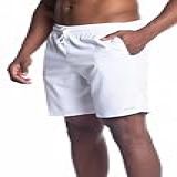Bermuda Short Masculino Tactel Elastano Academia Treino Praia Qualidade Premium BR Alfa M Regular Regular Branco