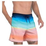 Bermuda Short Mash Bolsos Tie Dye Verão Casual Masculino
