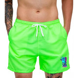 Bermuda Short Tactel Flamingo Confortável Praia Calção Leve