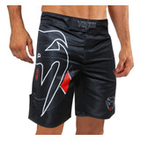 Bermuda Venum Black Belt Short Mma Muay Thai Luta Masculino