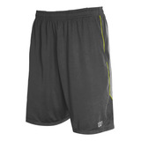 Bermuda Wilson Performance Kaos Cinza E Amarelo