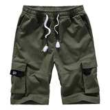 Bermudas Masculino Shorts Cargo Soltos E Casuais