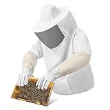 BESPORTBLE 1 Conjunto Terno De Apicultura Luvas De Apicultor Calças De Apicultor Capuz De Véu Roupas De Apicultor Roupa De Apicultor Jaqueta De Anti Abelha Poliéster Favo De Mel