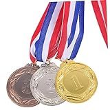 BESPORTBLE 3 Pecas Medalha Esportiva Medalha Decorativa De Futebol Medalha De Metal Delicada Medalha De Futebol Medalha De Prêmio De Metal Medalha Escolar Suprimentos Portátil Liga De Zinco
