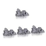 BESPORTBLE 4 Pcs Mini Jardim Ornamental Decoração De Jardim Ornamental Decoração De Casa Plantas De Casa Decoração Interna Plantas Falsas Pedra Animal Cimento Composto Jardim Zen