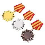 BESPORTBLE 6 Peças Medalhas De Fita Do Festival Acessórios Traje Militar Roupas Para Crianças Brinquedos Medalha De Prêmio De Liga Medalhas Esportivas Oceano Uniforme Militar
