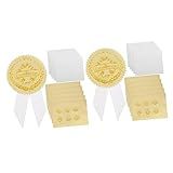 BESPORTBLE 72 Conjuntos De Medalhas De Papel De Comenda De Formatura Adesivo Certificado De Adesivos Medalhas De Prêmio Adesivos Medalha De Competição Adesivo Medalha De Papel Adesivos