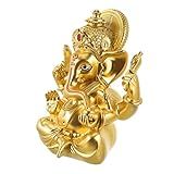 BESPORTBLE Enfeite De Tromba De Elefante Estátua De Ganeshas Ganapati Estatueta De Hindu Estátua De Elefante Estatua De Bênção Escultura Ganesh Mandir Manual Resina