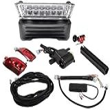 BestAccess Kit De Luz De Precedente Club Car Deluxe Com Farol De LED Atualizado Lanterna Traseira Com Interruptor De Luz De Perigo De Seta Buzina Pastilha De Freio Compatível Com Luz De Carrinho De