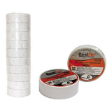 Bestfer Antichama Kit 10 Rolos De Fita Isolante Cor Branco 18mm X 5m