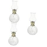BESTOYARD 3 Pçs Vidro Querosene Lâmpada Aquecedor Doméstico Querosene Óleo Lâmpada Fragrância Kit Tons Sem Fio Lanterna De Óleo Ornamento Castiçais Decoração Ao Livre Interior Rústico