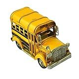 BESTOYARD Brinquedo Para Crianças Tapetes De Passar Roupa Em Cima Da Mesa Artesanato Infantil Modelos Carro Modelo Clássico Modelo De Carro Antigo Vintage ônibus Escolar Estados Unidos