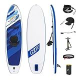 Bestway Prancha Inflável De Stand Up Paddle Completa Oceana Com Assento Na Cor Branca E Azul 