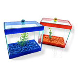 Beteira Tubular 15x9x13cm Retangular Decorada Aquário Peixe