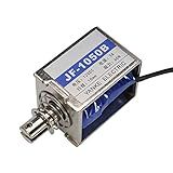 Bettomshin 1 Peça DC 12V 3A 60N Eletroímã Solenoide Tipo Tração- JF-1050B-12V Tipo Tração Solenoide Atuador Estrutura Aberta Eletroímã Solenoide Movimento Linear Para Equipamento De Automação 37x41x51-5mm -CxLxA-