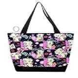 Betty Boop Bolsa De Compras De Lona Com Bolsa De Moedas -multi-- Multicolorido-- 16-5 X 14 4 Inches -handle Drop 11 Inches-