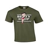 Betty Boop The Original Sass Symbol Envelhecido Unissex Manga Curta Camiseta Gráfica Militar Large