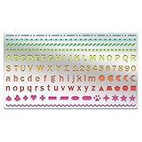 BEUNITONE Estêncil De Metal Com Número De Letra Para Pintura 10 Cm X 18 Cm Modelos De Alfabeto Reutilizáveis Estêncil De Metal Estêncil De Coração Amor Marcador De Livro Faça Você Mesmo Para