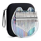 Beveetio Piano De Polegar Kalimba Transparente Com Capa Protetora EVA Chave De Cristal Transparente Kalimba 17 Presentes De Instrumento Musical Para Crianças Piano De Dedo Em Forma