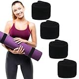 Bewudy 2 Peças De Alça De Tapete De Ioga Alça Elástica Para Exercícios Treino Pilates Ioga Armazenamento E Academia Preto Normal
