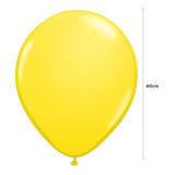 Bexiga Balão Liso Amarelo 16 Polegadas 12 Unidades