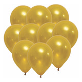 Bexiga Balão Metalizado Cor Dourado N 9 C 25 Unidades
