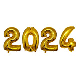 Bexiga Balão Metalizado Personalizado Ano Novo 2024 Grande