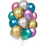 Bexiga Balões Metalizado Platino N 5 Sortido 25 Unid