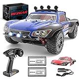 BEZGAR HS181 Hobby Grade 1 18 Scale Remote Control Trucks 4WD Top Speed 35 Km H All Terrains Off Road Short Course Rc Truck Waterproof RC Car With 2 Rechargeable Batteries For Kids And Adults