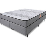 Bf Colchões D33 High Density Cama Box Colchão Queen Ortopédico Firme Espuma Cor Cinza 158cm 98cm 51cm