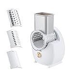 BHCASE Ralador De Queijo Elétrico Tipo C Carregamento Com Um Toque Controle Sem Fio Rotativo Automático Cortador Elétrico Triturador Com 3 Acessórios Gratuitos Para Vegetais Queijos Cenouras