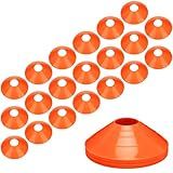 BiAnYC Cones De Disco Profissional Cones De Treinamento Para Treinamento ágil Treinamento De Futebol Crianças Campo Outros Jogos Etc Marcadores De Cone 20 Peças Laranja Versão Engrossada 22 G 