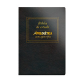 Bíblia Apologética Com Apócrifos Luxo Preta De Almeida João Ferreira De Geo gráfica E Editora Ltda Em Português 2022