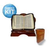 Biblia Com Suporte De Madeira Pequena