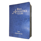 Bíblia De Estudo Apologética Capa Luxo Azul