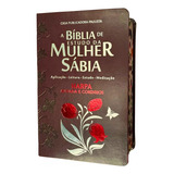 Bíblia De Estudo Da Mulher Sábia Letra Grande Harpa E Índice Capa Luxo Vinho