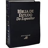 Bíblia De Estudo Do Expositor Capa Couro Bounded Preta Nova Versão Textual Expositora