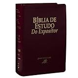 Bíblia De Estudo Do Expositor Capa Couro Bounded Vinho Nova Versão Textual Expositora