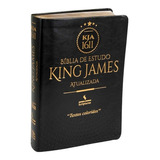 Bíblia De Estudo King James 1611 Letra Grande Com Mapas E Textos Coloridos Capa Luxo Preta De King James 1611 Vol Único Editora Scripturae Capa Mole Em Português 2023